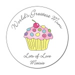 Worlds Greatest Mum Cupcake Personalised Coaster